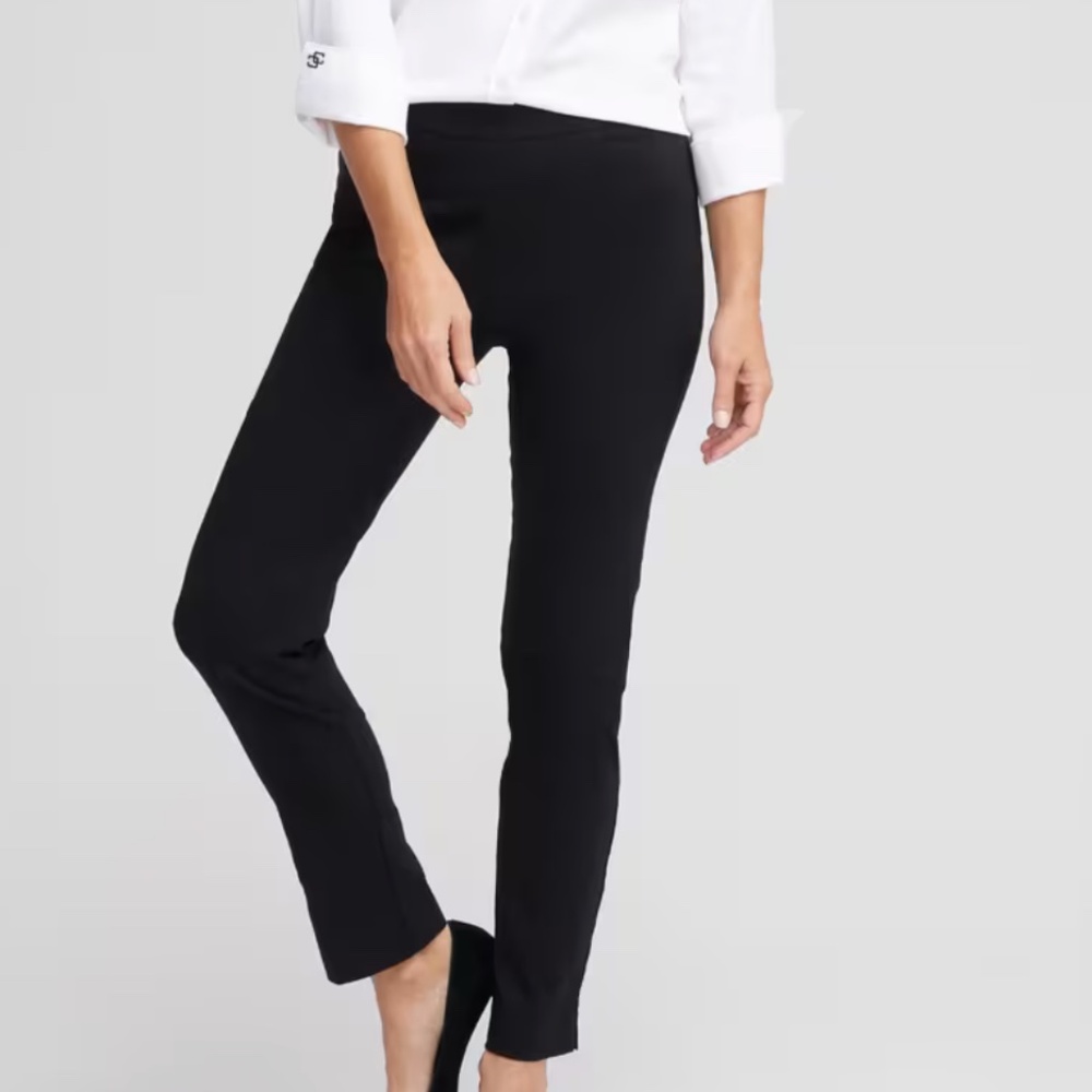 Chico’s Basic Slit Ankle Pants Size 2P Black - Picture 9 of 11